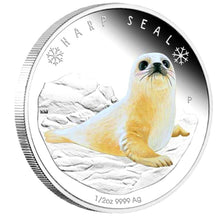 Load image into Gallery viewer, 2017 Polar Babies Harp Seal Tuvalu 1/2oz Silver Proof 50c Half Dollar Coin