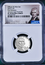Load image into Gallery viewer, 2022 S Proof 5C Nickel 10-clad-coin-set Version NGC PF70 ULTRA CAMEO FR