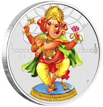 Load image into Gallery viewer, 2018 Tuvalu Diwali Festival 1oz .9999 Silver $1 Coin *Previous-Issue-Sold-Out*
