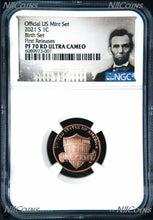 Load image into Gallery viewer, 2021 US Mint BIRTH SET 5-Coin-Set Dime Half Penny Nickel Quarter NGC PF69 UC FR