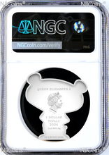 Load image into Gallery viewer, 2024 THE PINK PANTHER 60TH ANNIVERSARY Minted Mini 1oz Silver $1 Coin NGC PF70 F