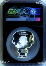 Load image into Gallery viewer, 2023 James Bond 007 First Minted Mini 1oz Silver $1 Coin NGC PF70 ER Black Core