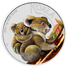 Load image into Gallery viewer, 2023 PERTH NATIONAL STAMP AND COIN EXHIBITION 1oz SILVER COLORED KOALA Coin RARE