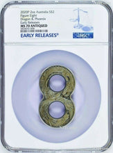 Load image into Gallery viewer, 2020 Figure 8 Dragon & Phoenix ANTIQUED 2oz Silver $2 COIN NGC Cert# 008 MS70 ER
