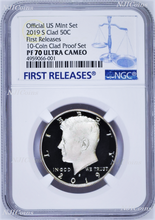 Load image into Gallery viewer, 2019 S Proof Kennedy Half Dollar 50c NGC PF70 UCAM First Releases from clad set