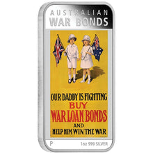 Load image into Gallery viewer, Australia 2016 Posters of World War I – War Bonds 1 OZ $1 SILVER Rectangle COIN