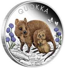 Load image into Gallery viewer, 2022 Australia Quokka 1oz .9999 Silver Proof Colored Coin