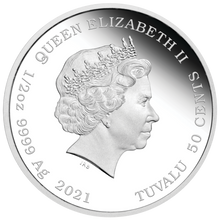 Load image into Gallery viewer, 2021 BABY OX 1/2oz .9999 Silver Proof Half Dollar Coin Lunar Year Tuvalu