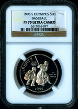 Load image into Gallery viewer, 1995 S Atlanta Olympics Baseball Half Dollar Coin NGC PF 70 ULTRA CAMEO PF70