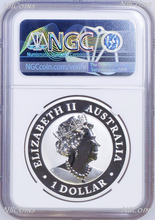 Load image into Gallery viewer, 2021 Berlin Show Virtual WMF Australia Kookaburra Silver NGC MS70 1oz $1 Coin FR