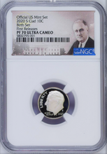Load image into Gallery viewer, 2020 S Proof BIRTH SET Version 10C Clad Roosevelt Dime NGC PF70 ULTRA CAMEO FR