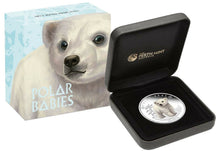 Load image into Gallery viewer, 2017 Polar Babies Polar Bear Tuvalu 1/2 oz Silver Proof 50c Half Dollar Coin