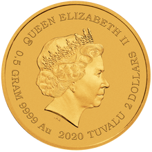 Load image into Gallery viewer, 2020 007 JAMES BOND $2 0.5 Gram .9999 Pure Gold coin in card