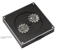 Load image into Gallery viewer, 2018 P Evolution of Industry ANTIQUED Gear-Shaped 1oz Silver 2-COIN-SET NGC MS70