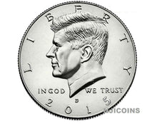 Load image into Gallery viewer, 2015 Kennedy Half Dollars 2 coins set P + D Clad President 50¢ coin US Mint