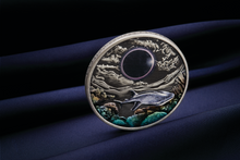 Load image into Gallery viewer, 2023 Ningaloo Eclipse 2oz .9999 Silver Antiqued Colored $2 Coin