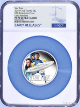 Load image into Gallery viewer, 2019 Star Trek ENTERPRISE & CREW 2oz Silver $2 Coin NGC PF70 ER 1,250 Mintage
