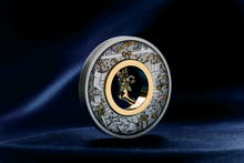 Load image into Gallery viewer, 2023 CHRISTMAS $2 2oz Silver Antiqued Coin w/ 24k gold-plated stocking Insert