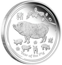 Load image into Gallery viewer, 2019 Australia PROOF Silver Lunar Year of the PIG NGC PF 69 1/2oz Coin ER