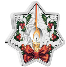 Load image into Gallery viewer, 2016 1oz Christmas Tree Star Shaped Silver Proof Coin Silver $1 coin NGC PF70 BR