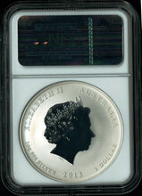Load image into Gallery viewer, 2013 P Australia Silver Lunar year SNAKE GREEN Berlin Fair NGC MS 70 1 oz Coin R
