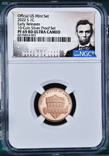 Load image into Gallery viewer, 2022 US Mint 5 Coin Silver Proof SET Dime Cent Nickel $1 50c NGC PF69 ER