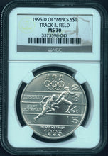 Load image into Gallery viewer, 1995 D OLYMPICS TRACK & FIELD Silver Coin $1 NGC MS 70 MS70