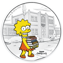 Load image into Gallery viewer, 2019 The Simpsons Lisa Simpson 1oz $1 Silver 99.99% Dollar Proof Coin