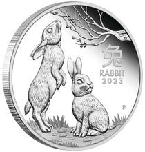Load image into Gallery viewer, 2023 Australia PROOF Lunar Year of the Rabbit 1/2oz Silver Half Dollar Coin S-3