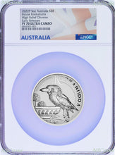 Load image into Gallery viewer, 2022 Incused Incuse Proof HIGH RELIEF 5oz Silver Kookaburra $8 Coin NGC PF70 ER