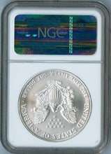 Load image into Gallery viewer, 2001 AMERICAN EAGLE 1 oz SILVER Coin NGC MS69 MS 69 BROWN GOLD LABEL