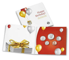 Load image into Gallery viewer, 2021 S US Mint Happy Birthday Proof 5 Coin Set (21RE) with Gift Card Folder