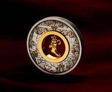 Load image into Gallery viewer, 2023 CHRISTMAS $2 2oz Silver Antiqued Coin w/ 24k gold-plated stocking Insert