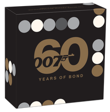 Load image into Gallery viewer, 2022 60 YEARS OF BOND 1oz SILVER PROOF RECTANGULAR Colored $1 COIN JAMES 007