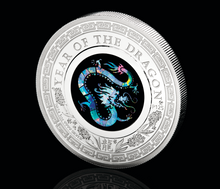Load image into Gallery viewer, 2024 Australia Opal Series Lunar Year of the Dragon 1oz Silver Proof $1 Coin