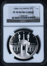 Load image into Gallery viewer, 1984 S Olympics Silver Dollar Coin $1 NGC PF 70 ULTRA CAMEO PERFECT RARE