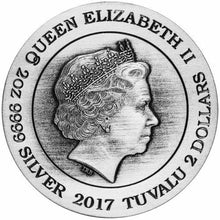 Load image into Gallery viewer, Star Trek Next Generation Lieutenant Commander Worf 2017 2oz Silver Antique Coin