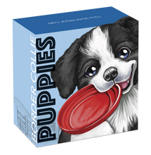 Load image into Gallery viewer, 2018 Puppies - BORDER COLLIE 1/2 oz Silver Proof 50c Half Dollar Coin Colorized