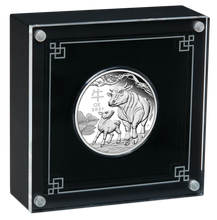 Load image into Gallery viewer, 2021 Australia PROOF Lunar Year of the Ox 1oz Silver $1 Coin Series3