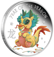 Load image into Gallery viewer, 2024 Year of the Dragon BABY 1/2oz .9999 Silver Proof Half Dollar Coin Lunar