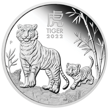 Load image into Gallery viewer, 2022 Australia PROOF Lunar Year of the Tiger 1oz Silver $1 Coin Series3