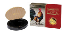 Load image into Gallery viewer, 2017 P Australia PROOF GOLD $25 Lunar Year ROOSTER NGC PF70 1/4 oz $25 Coin ER
