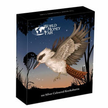 Load image into Gallery viewer, 2018 P Berlin Show Australia COLORED Kookaburra Silver NGC MS 70 1oz $1 Coin ER