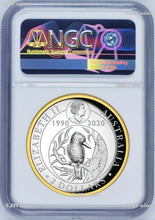 Load image into Gallery viewer, 2020 Australia GILT HIGH RELIEF 2oz Silver Kookaburra 30 Ann $2 Coin NGC PF70 ER