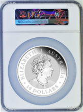 Load image into Gallery viewer, 2023 P Australia Silver Kookaburra NGC MS 70 10oz $10 Coin Flag ER Label PERFECT