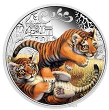 Load image into Gallery viewer, 2016 The Tiger Cubs Tuvalu 1/2 oz Silver Proof 50c Half Dollar Coin Colorized