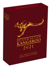 Load image into Gallery viewer, 2021 Australian High Relief Proof Kangaroo $200 NGC PF70 .9999 2oz GOLD Coin FR