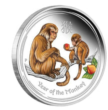Load image into Gallery viewer, 2016 Australia Lunar Year of the Monkey COLORIZED 1/2 oz SIlver Proof Coin