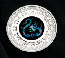 Load image into Gallery viewer, 2024 Australia Opal Series Lunar Year of the Dragon 1oz Silver Proof $1 Coin