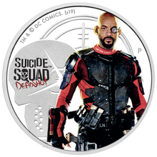 Load image into Gallery viewer, 2019 SUICIDE SQUAD – Deadshot dead shot $1 1oz .9999 SILVER PROOF COLORIZED COIN